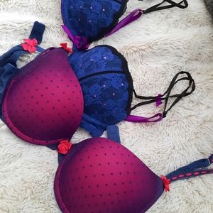 Victoria's Secret Sexy Little Things 34B Push Up Bras Set of 2